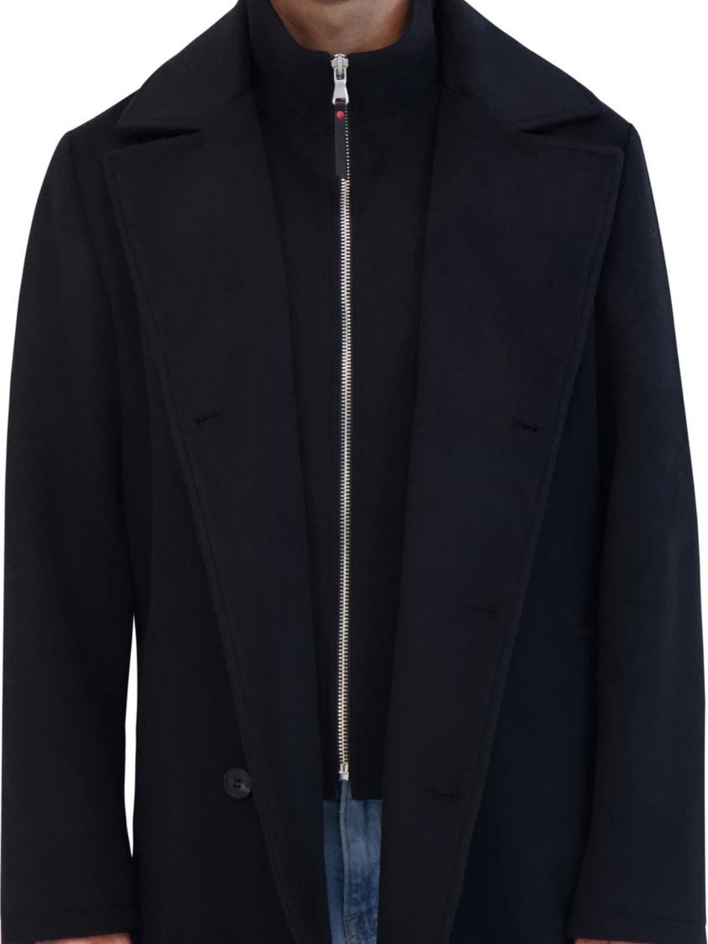 Robert Graham Black Double-Breasted Peacoat - Picture 10 of 11